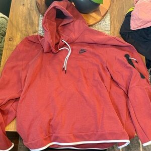 Nike Crimson Hoodie with Black Accents